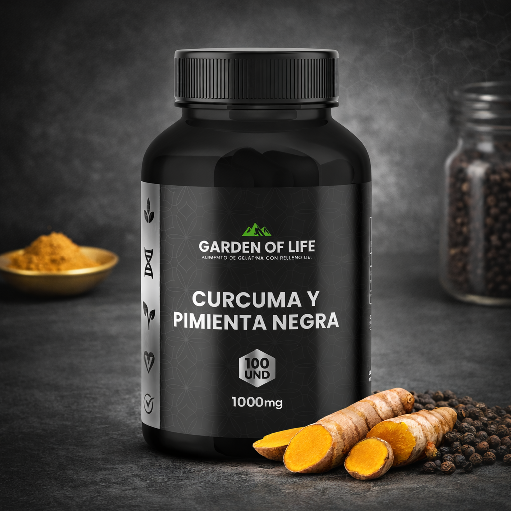 CURCUMA Y PIMIENTA NEGRA GARDEN OF LIFE