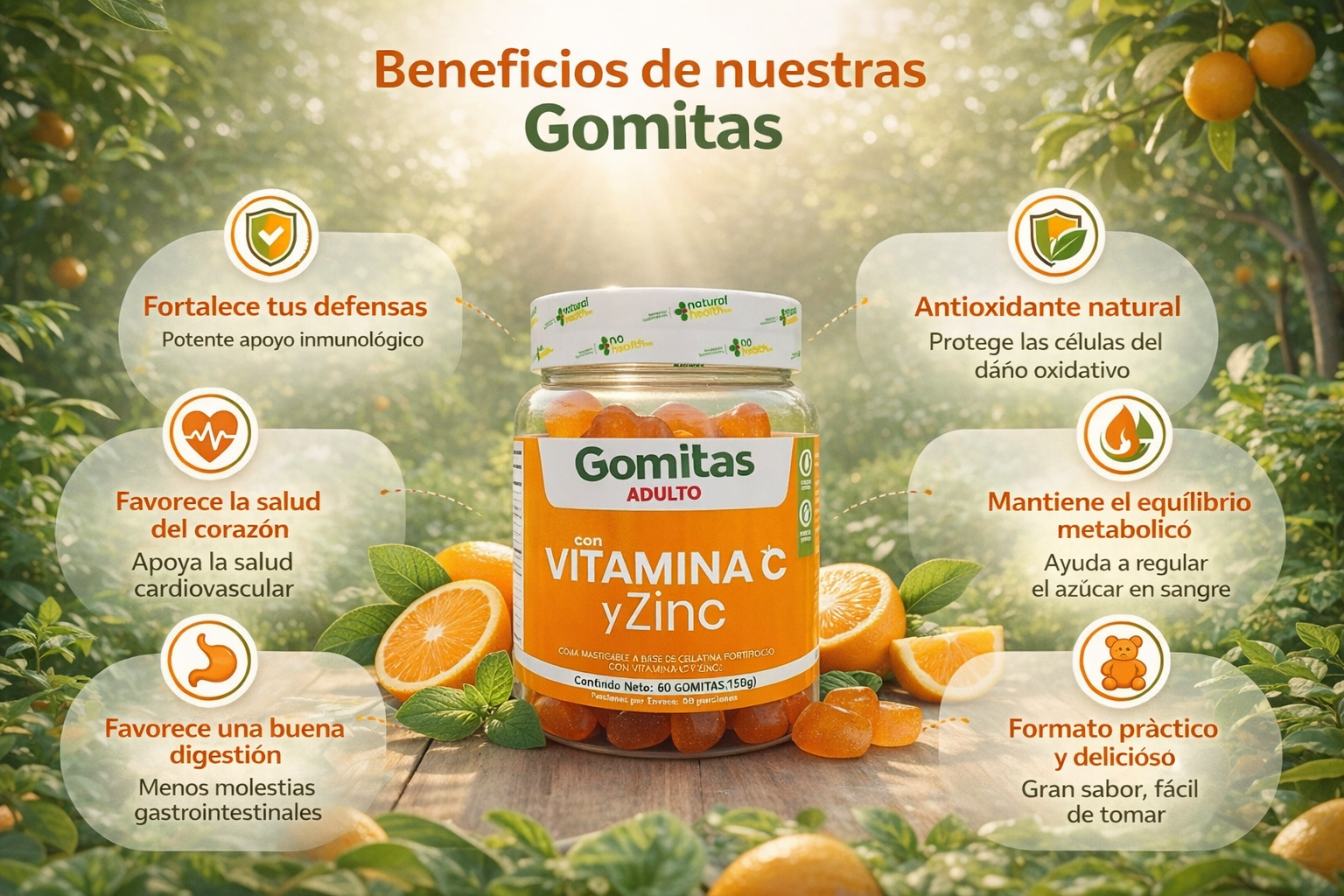 GOMITAS VITAMINA C Y ZINC
