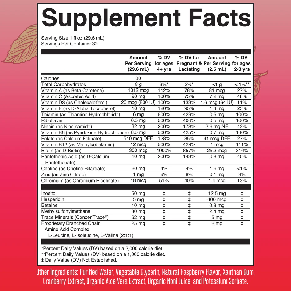 Maryruth Multivitamínico sabor frambuesa