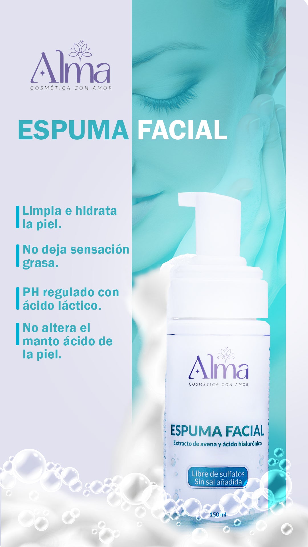 ESPUMA FACIAL LIMPIADORA ALMA