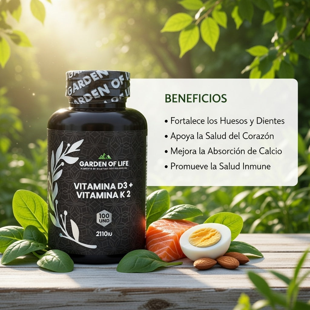 Vitamina D3 + Vitamina K2, Garden INVIMA