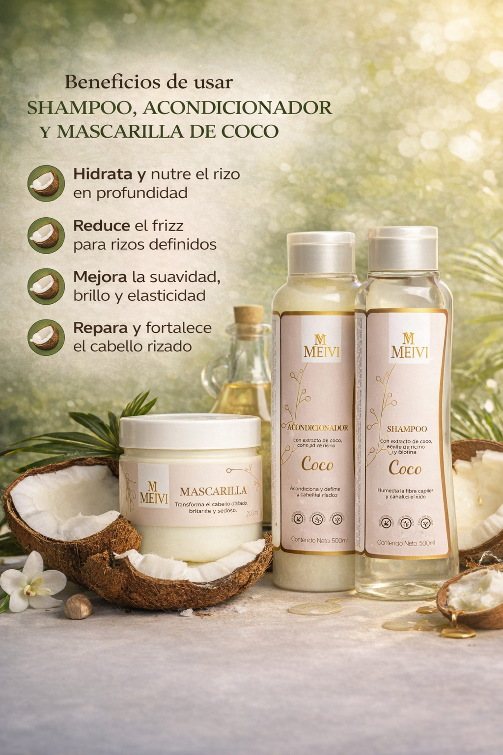 KIT CAPILAR MEIVI – RIZOS DE COCO